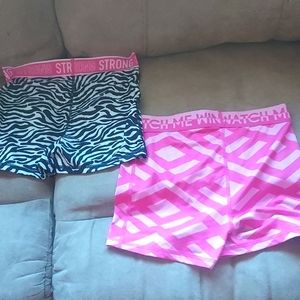 Two pairs of girls xl spandex